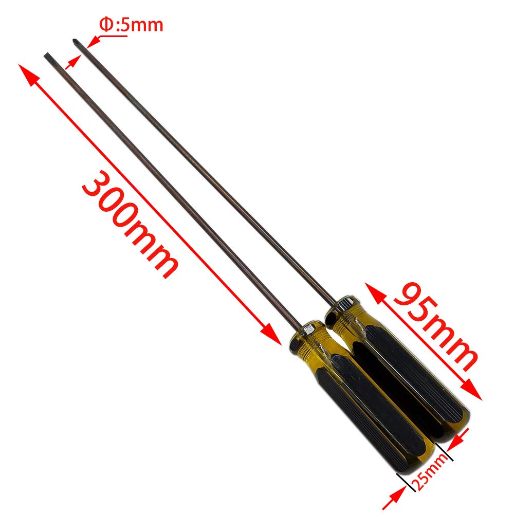 Cacciavite a Croce e con Intaglio Extra Lungo da 300 mm, 2 Confezioni di Cacciaviti Magnetici per la Riparazione dell'auto Della Macchina da Cucire Strumento Manuale fai-da-te