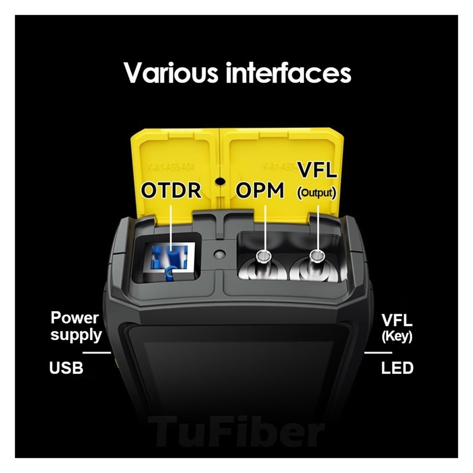 Glasfasertester, Mini OTDR 1310nm 1550nm 20dB Dual Wellenlänge Optische Faser Reflektometer Touchscreen OPM Event Karte Optic Tester(S5L without iOLA APC)