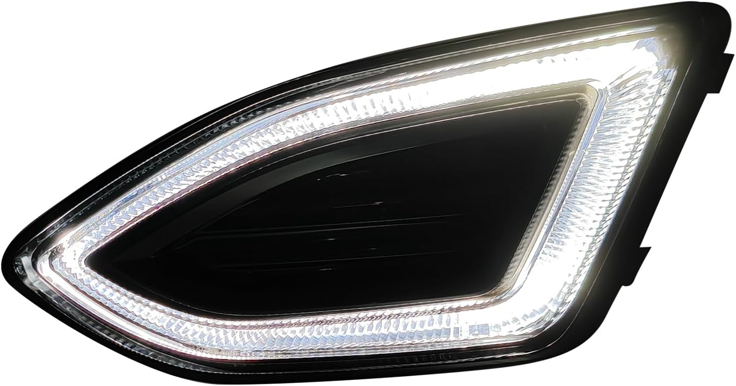 Left Driver Side LED Fog Light Compatible for 2015 2016 2017 2018 Ford Edge Front Bumper Light With Bulbs Driving Lamp Assembly LH FT4Z13200H FO2520192