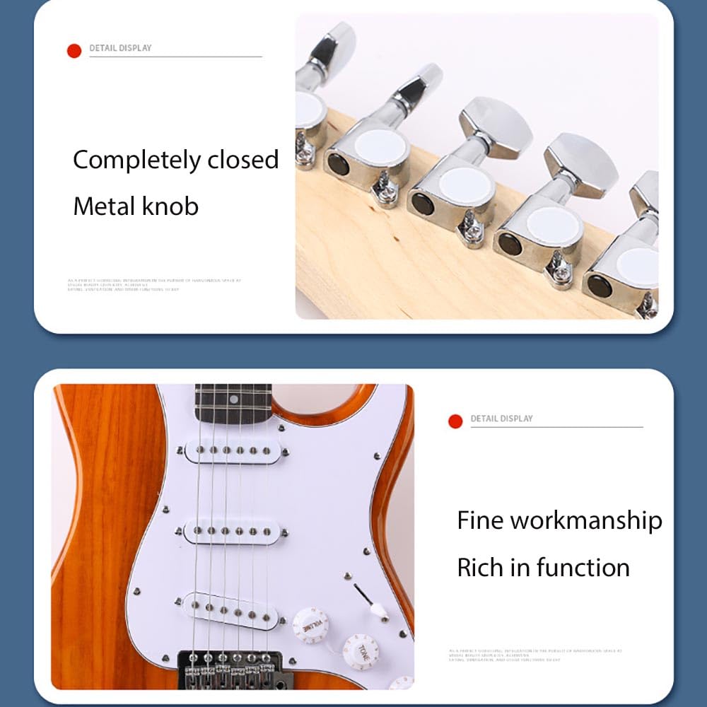 XIANGWANBH Popular Electric Guitar for Beginners, Rock Guitar