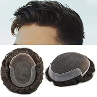 Vista 24 de Toupee - Sistema de cabello humano no quirúrgico para hombres Toupee indetectable de encaje para hombres, extensiones de cabello gris 100% cabello