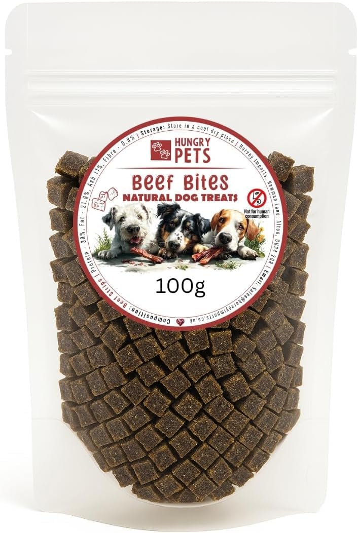 Hungry Pets Natrual Dog Training Treats 100g - Beef, Chicken, Venison, Duck, Rabbit, Goose (100g, Beef)