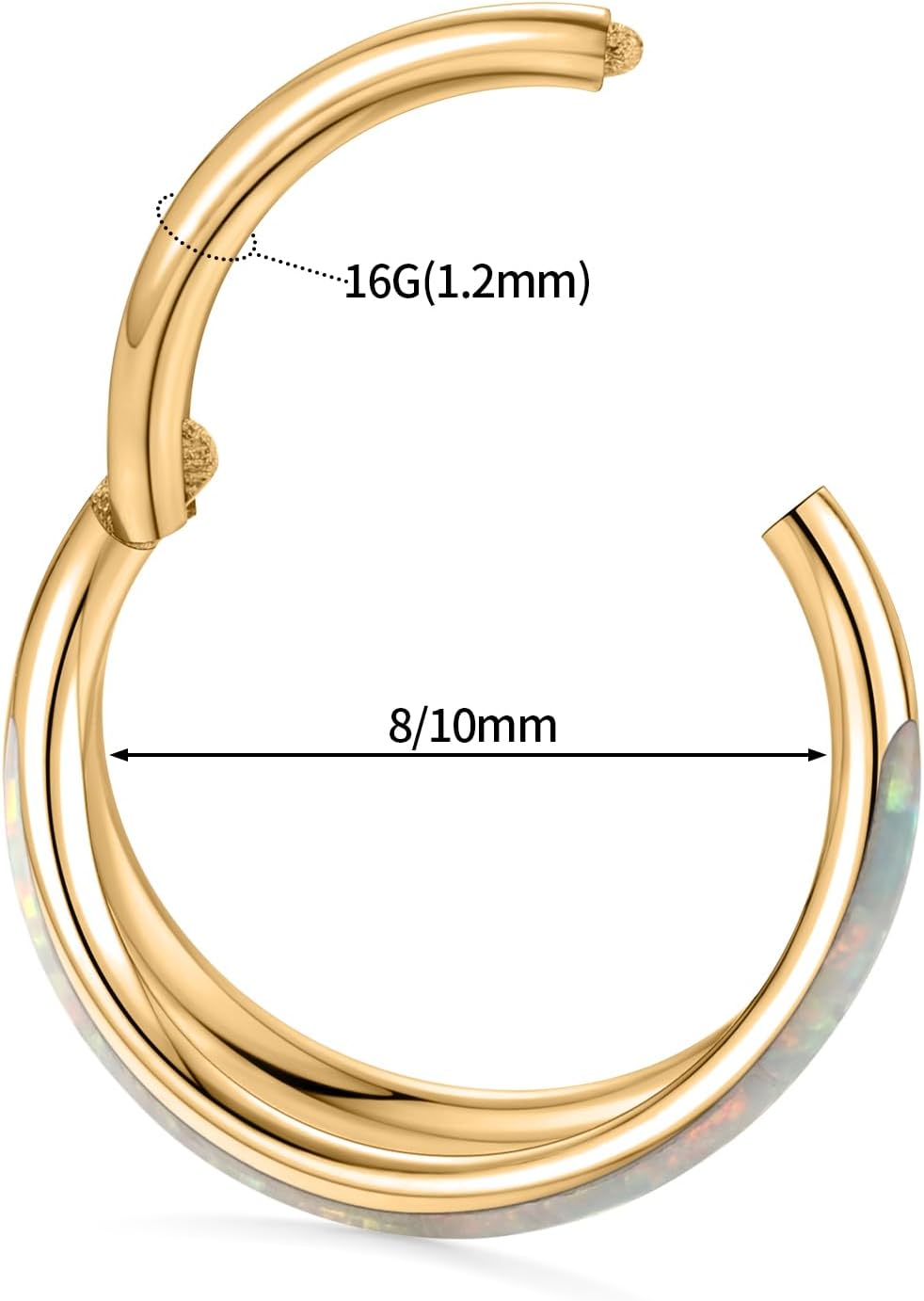 AROWRO Conch Jewelry 16 Gauge Earrings Nose Hoops Surgical Steel Septum Ring Nose Rings Hoops for Men Women Daith Earring Cartilage Tragus Rook Ear Lobe Piercing Jewerly - Image 3