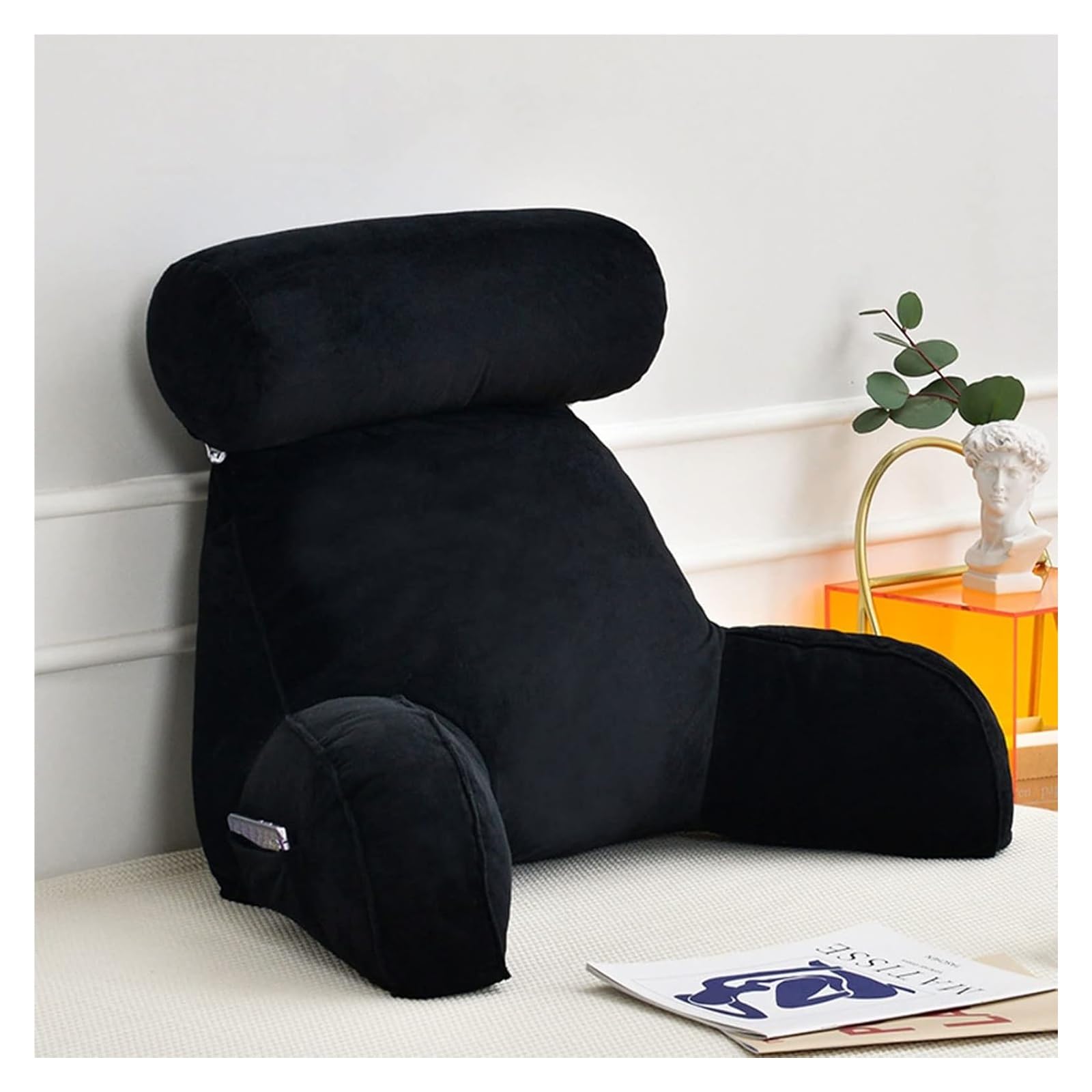 Reading pillow， Reading Pillow With Arms,Lumbar Support Cushion,Backrest