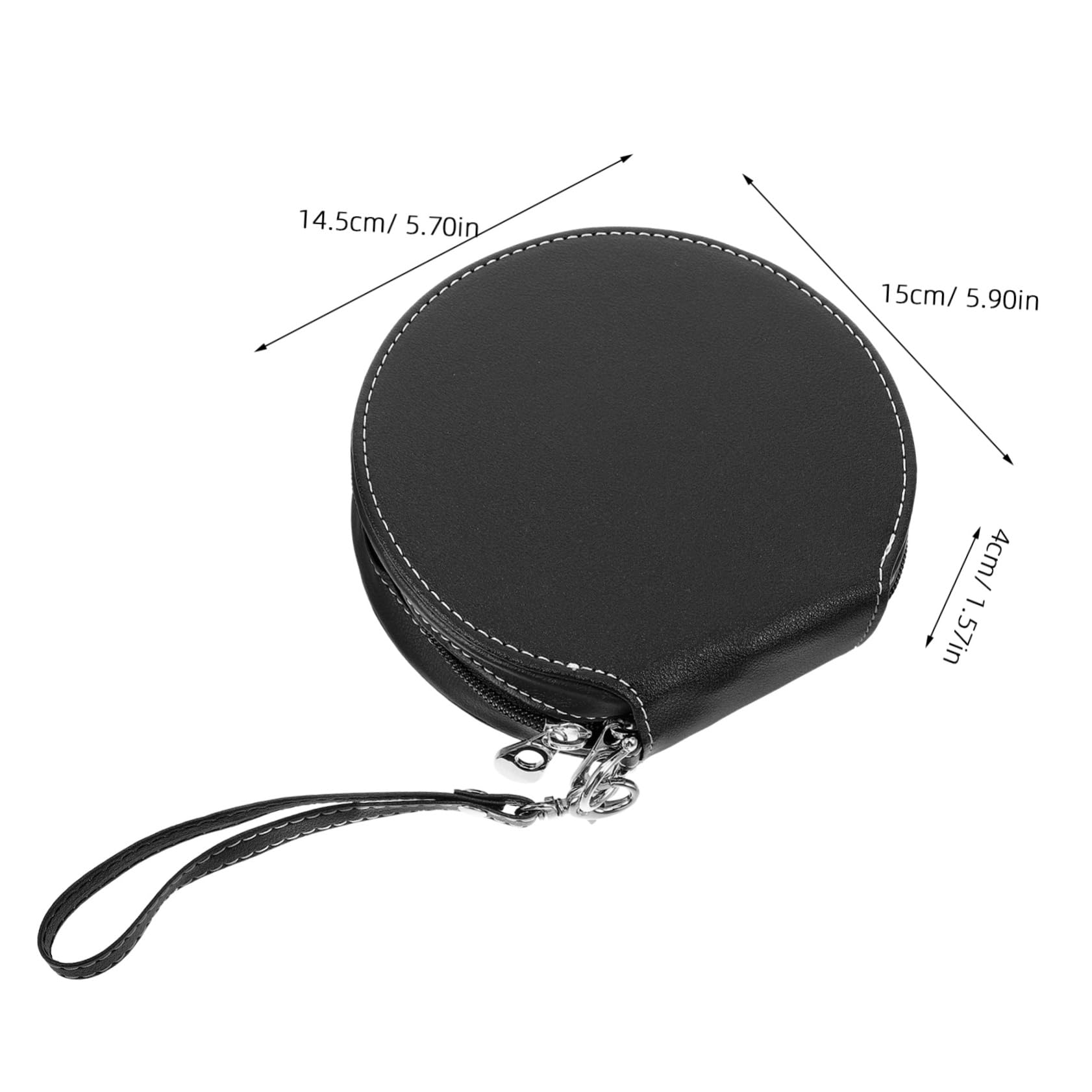 BRIGHTFUFU Car CD Case Portable CD Holder with Lanyard Capacity Disc Organizer for Travel Home Use Sleek Design for Long Road Trips and Daily Commutes