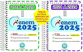 ENEM 2024 - 1620 questões Provas Anteriores 2015 a 2023 + Resolução COMENTADA