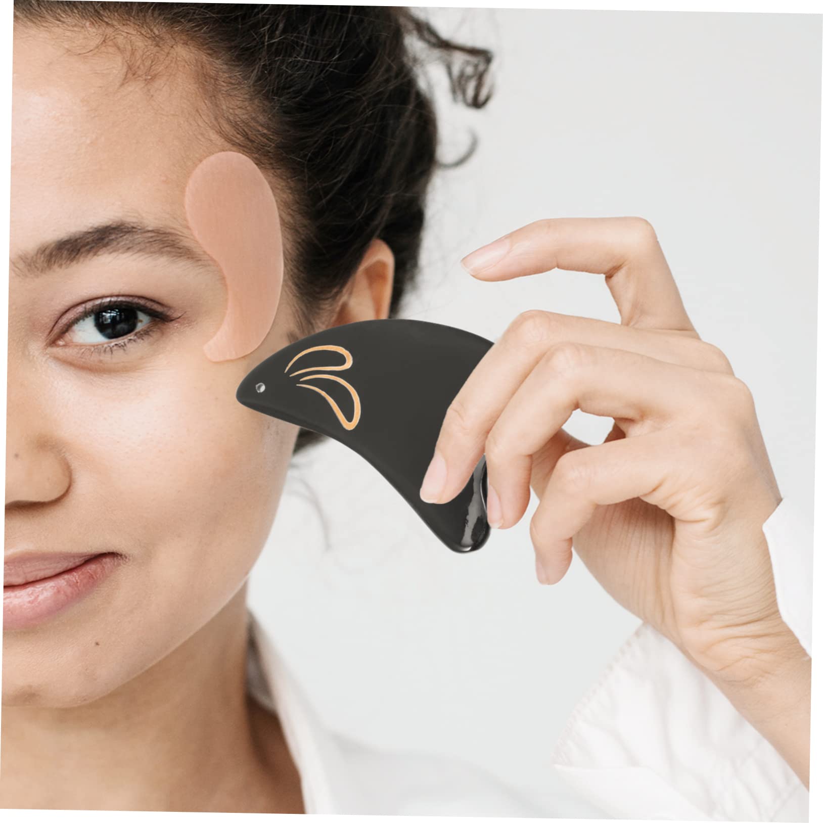 Healvian 5piezas Gua Sha De Cuerno De Búfalo Para Masaje Facial y Corporal Herramienta De Relajación Muscular Accesorio De Bienestar Para Hogar Compacto y Fácil De Usar