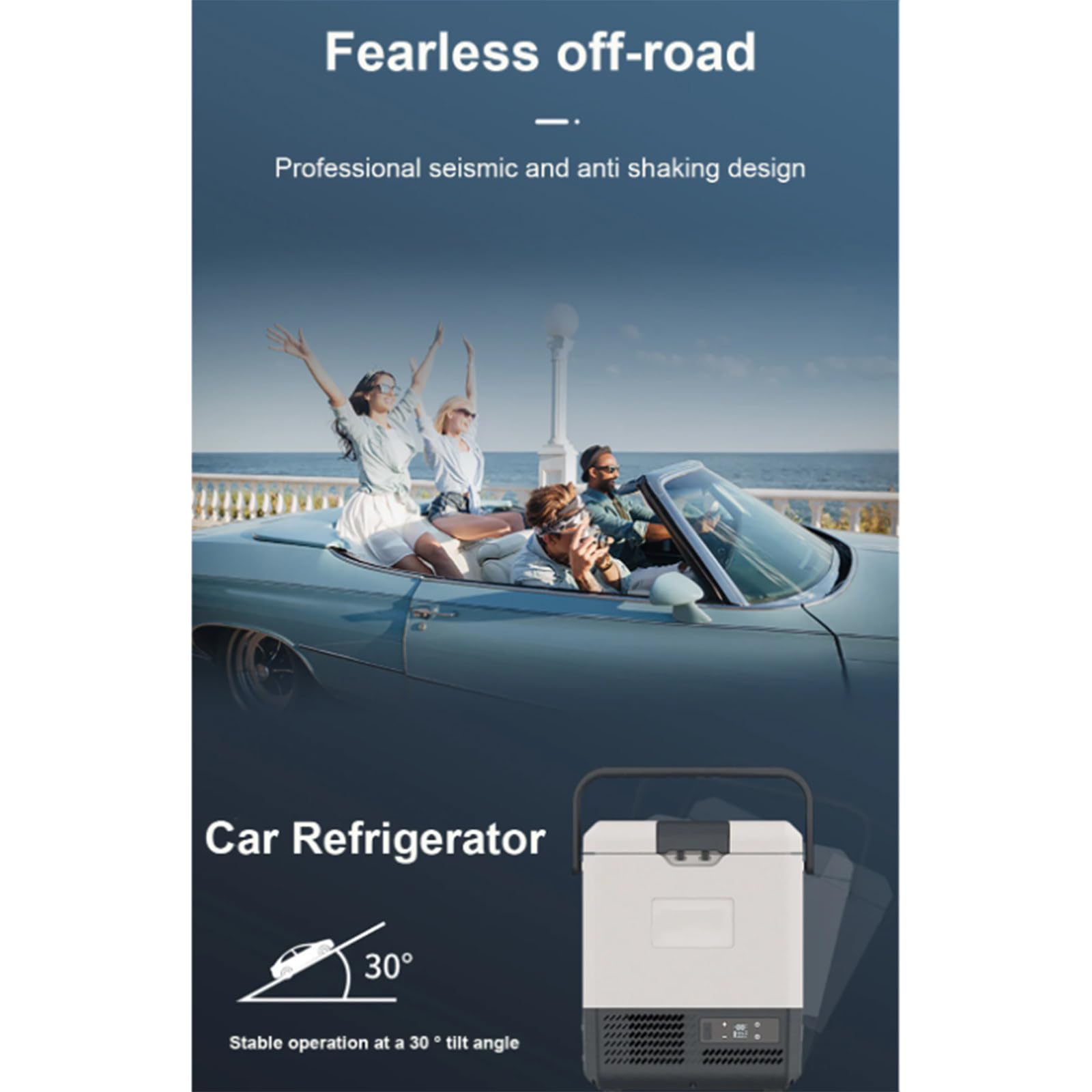 Mini congelador portátil para coche, refrigerador de compresor, refrigerador pequeño de 12V/24V para exteriores, caravana, Camping, uso doméstico, caja de hielo,8L