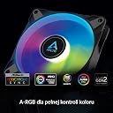 ARCTIC P14 PWM PST A-RGB - Case Fan, 140 mm PWM, Optimised for Static Pressure, Semi-Passive: 0-1900 RPM, 5V 3 Pin A-RGB LED, Single Fan - Black, ACFAN00239A gallery image