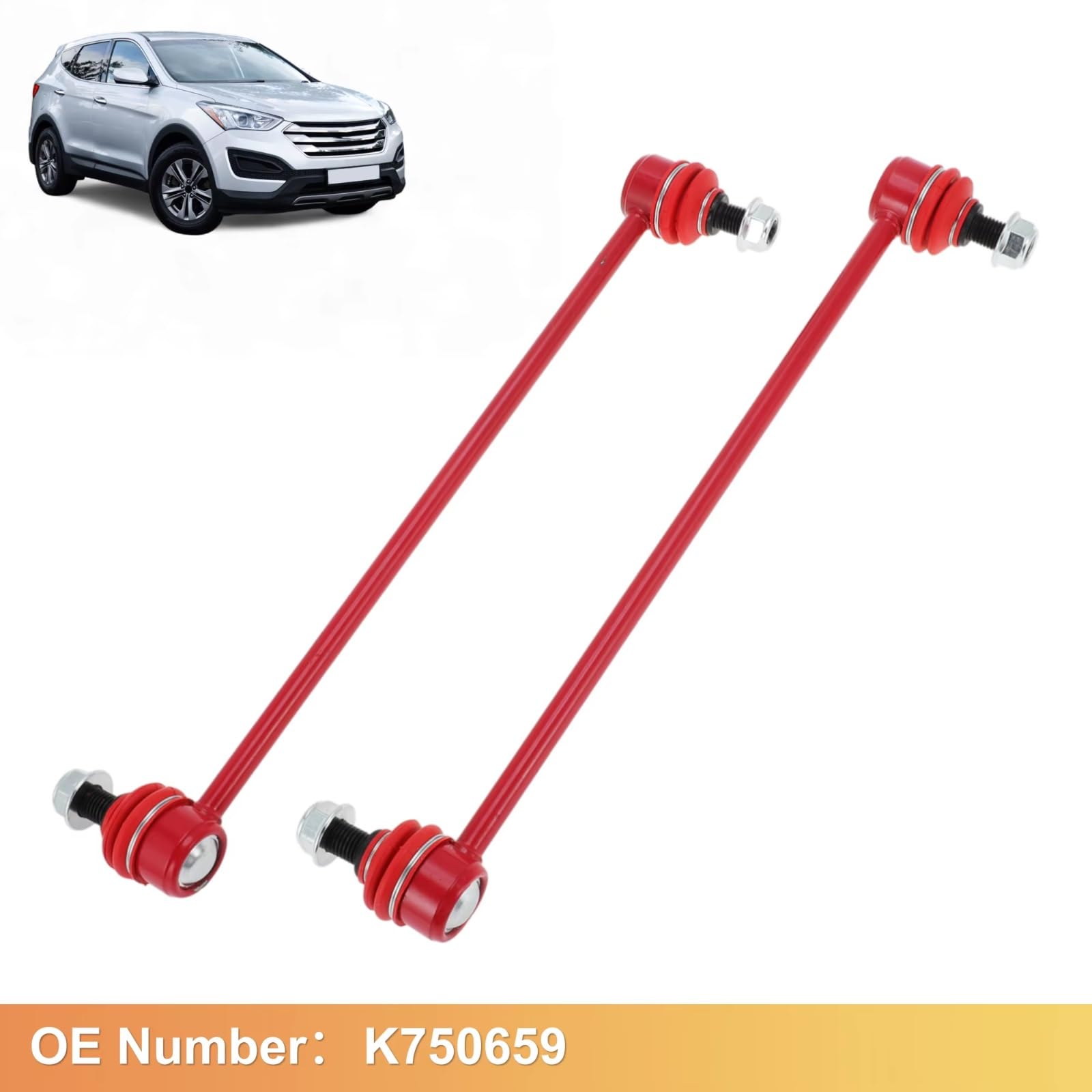 Bieletas de Barra estabilizadora Delantera (2 Piezas) Barra estabilizadora Delantera para Coche Bieletas de Barra estabilizadora K750659 Compatible con Hyundai Santa Fe Sport 2013-2018