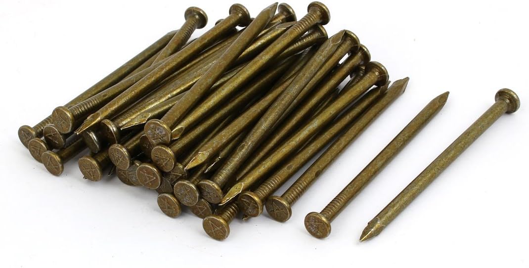 Fiber Concrete Fastener Cement Wall Steel Point Tip Wire Nails 4.5mmx80mm 50PCS Model:62as50qo292