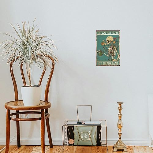 Miniatura 5 de Letrero de metal retro con diseño de calavera para el hogar, diseño de calavera, diseño de esqueleto y diseño de calavera, diseño de esqueleto de