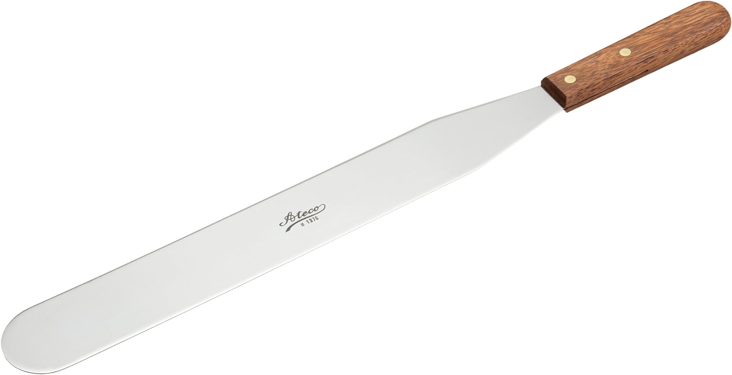 Ateco1376 Straight Spatula with 14-Inch Stainless Steel Blade, Brown