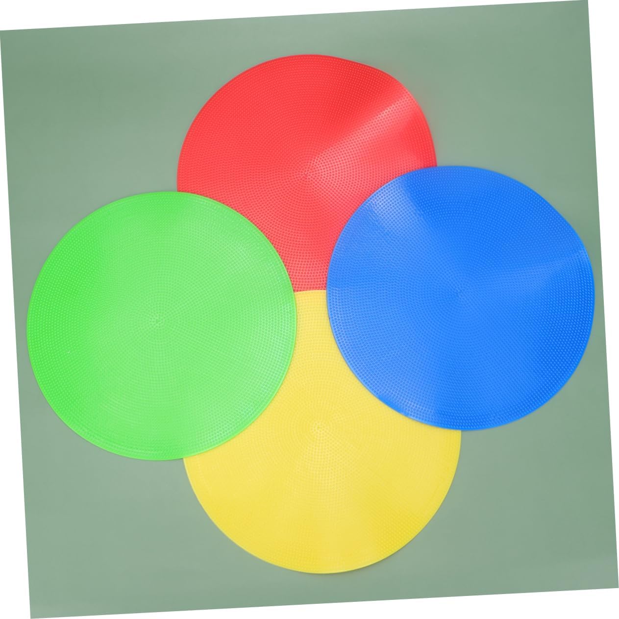 KICHOUSE 4pcs Football Training Markers Dish Markers for Soccer Basketball and Agility Drills Non-Slipping Design for Use Red Yellow Green