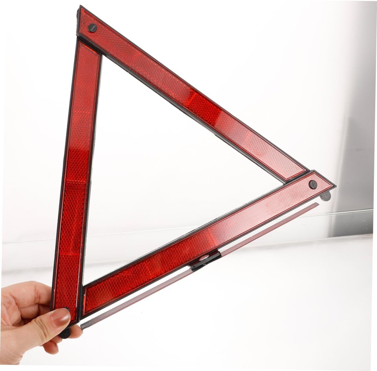 Gatuida 4pcs Reflective Triangle Warning Signs for Car Safety Portable Emergency Roadside Reflectors High Visibility Traffic Safety Tool for Vehicles