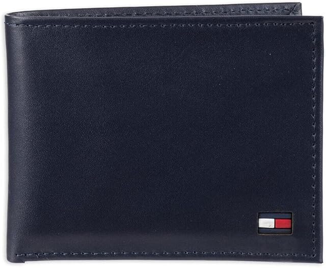 Tommy Hilfiger Men's Dore Passcase Billfold Wallet,Navy,One Size