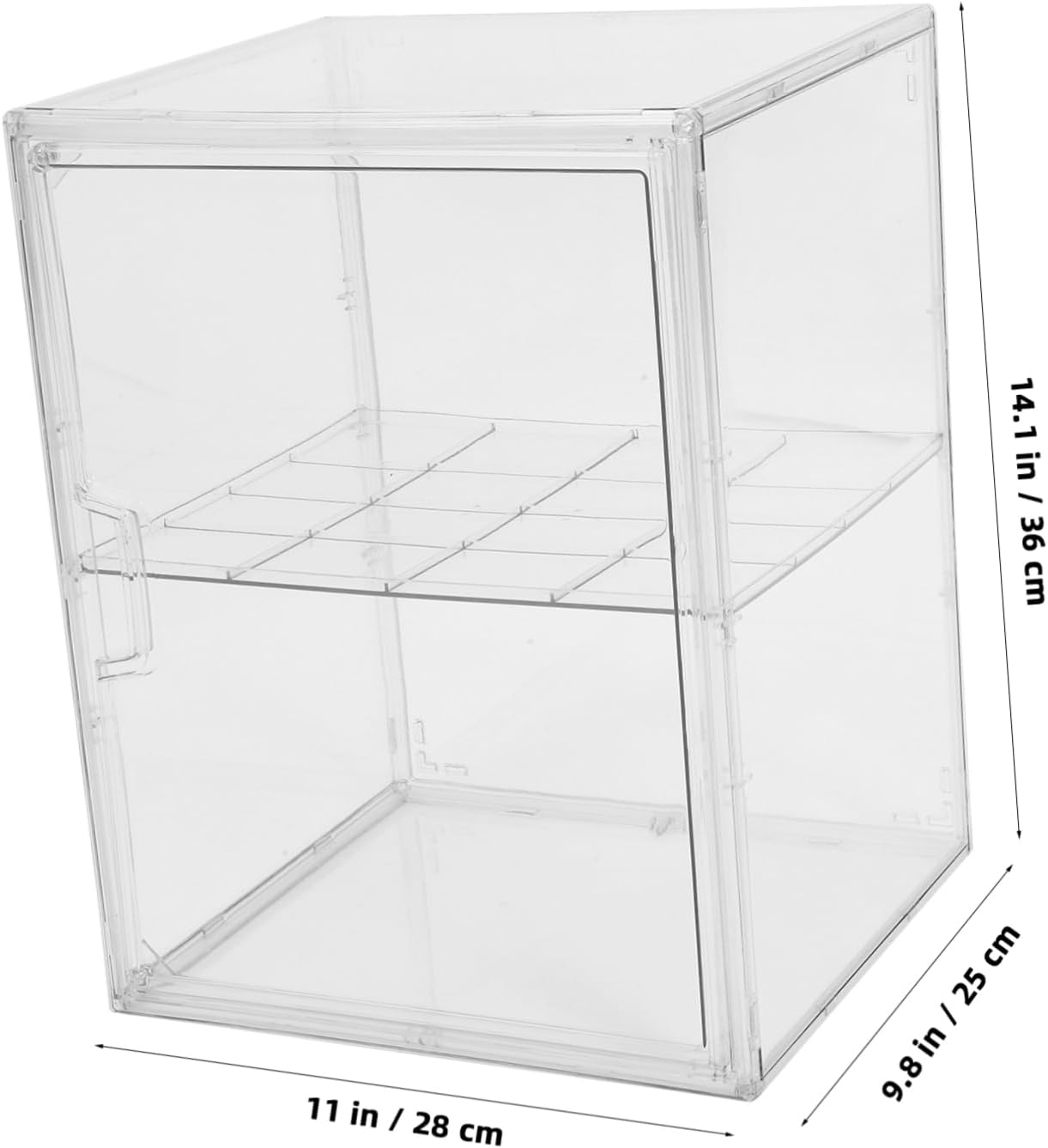 MAGICLULU Clear Double Layer Bread Box for Kitchen Countertop Airtight Storage Container for Bread Food and Snacks Versatile Organizer for Home and Bakery Use