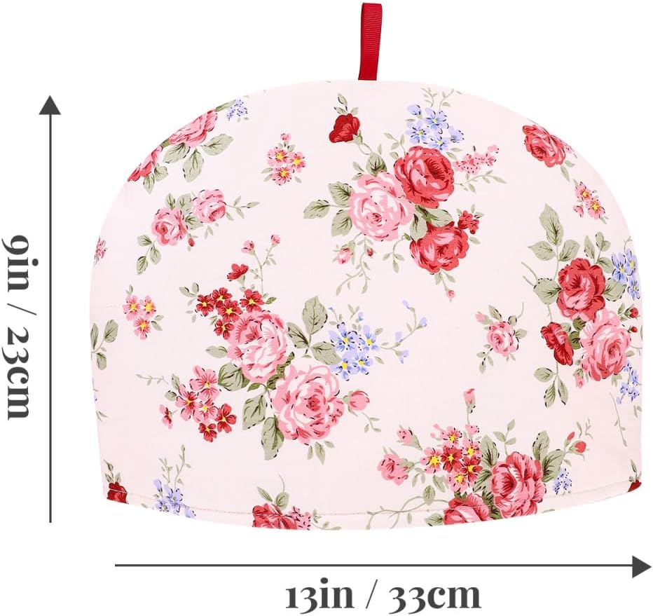 Angoily Teapot Warmer Tea Cosy for Teapot Cotton Flower Printed Insulating Tea Cozy Vintage Floral Teapot Cover for Kitchen Home Decorative Keep Warm Tea Pot Decor Tea Cozy