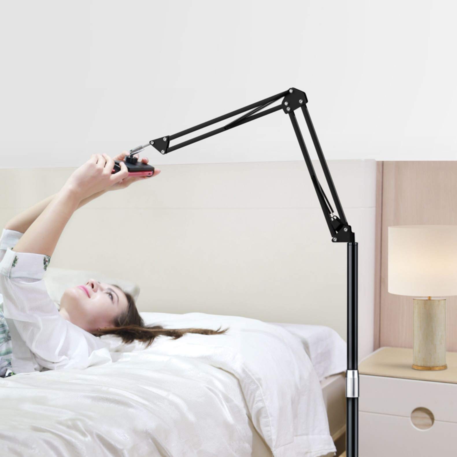 Supporto per tablet con braccio flessibile, supporto regolabile a 360 gradi per tablet e smartphone, design pieghevole per giochi e uso in cucina