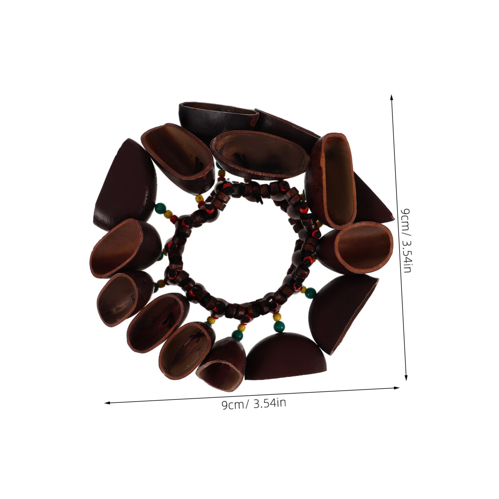 COSMEVIVI Crafted Drum Shell Bracelet African Style Nut Handbell Jewelry Dual Purpose Accessory for Music