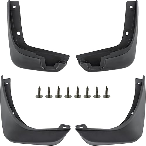 BOXI Juego de 4 guardabarros laterales delanteros y traseros para Nissan March Micra K13 2010 2011 2012 2013 todo motor hatchback