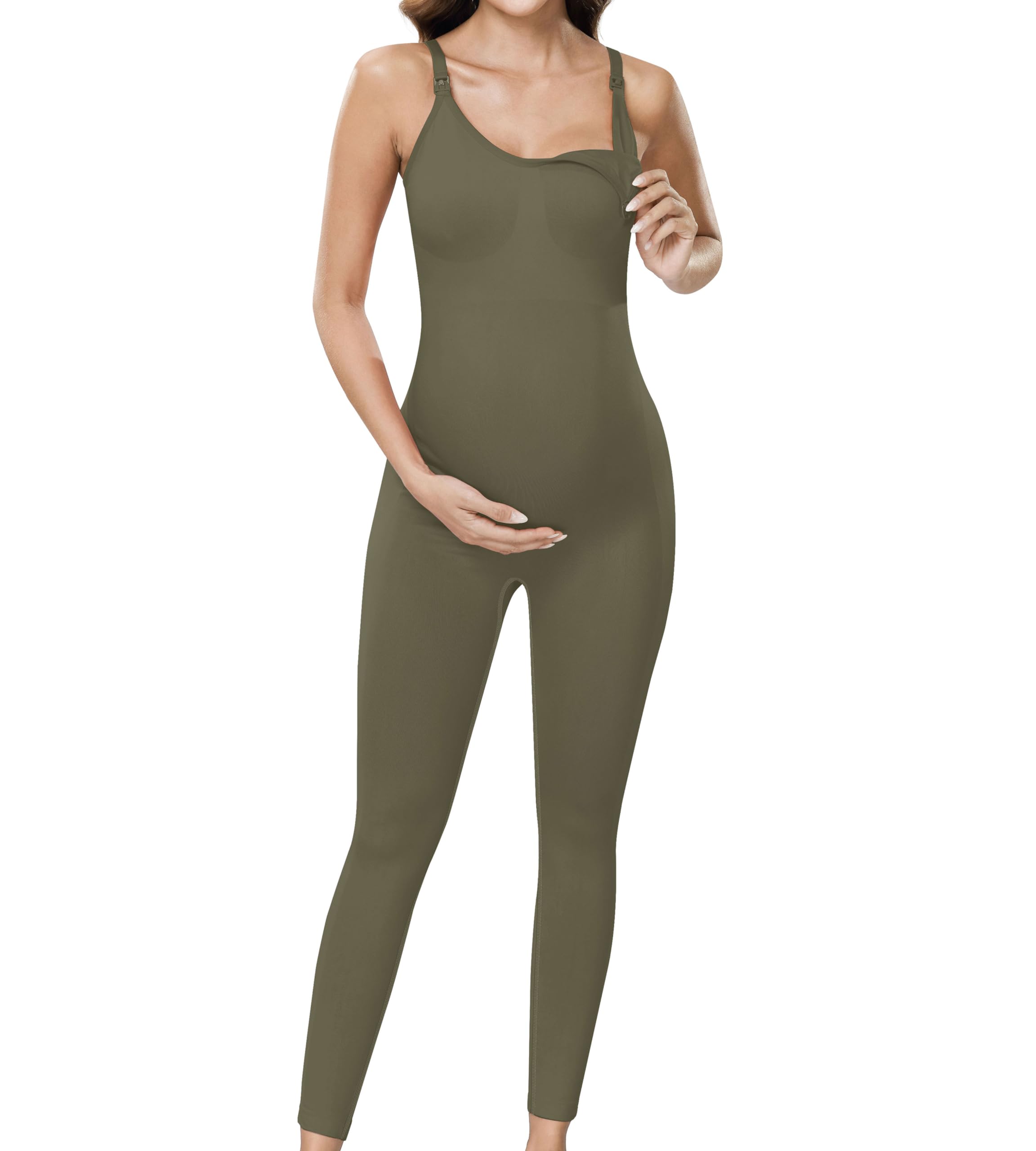 LOVE 3000 Maternity Rompers for Pregnant Women - One Piece Overalls Jumpsuit Legging for Yoga Running Workout Athletic Casual
