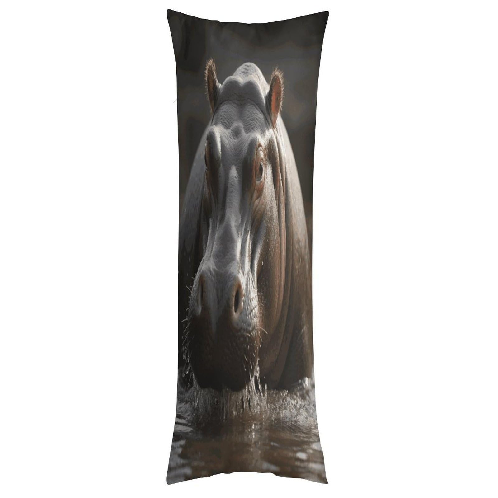 FekiLoot Hippo Throw Pillow Cover Soft Pillowcase with Hidden Zipper Lumbar Decorative Throw Pillow Covers Luxury Cozy Pillows Shams Rectangle Cushion Cases