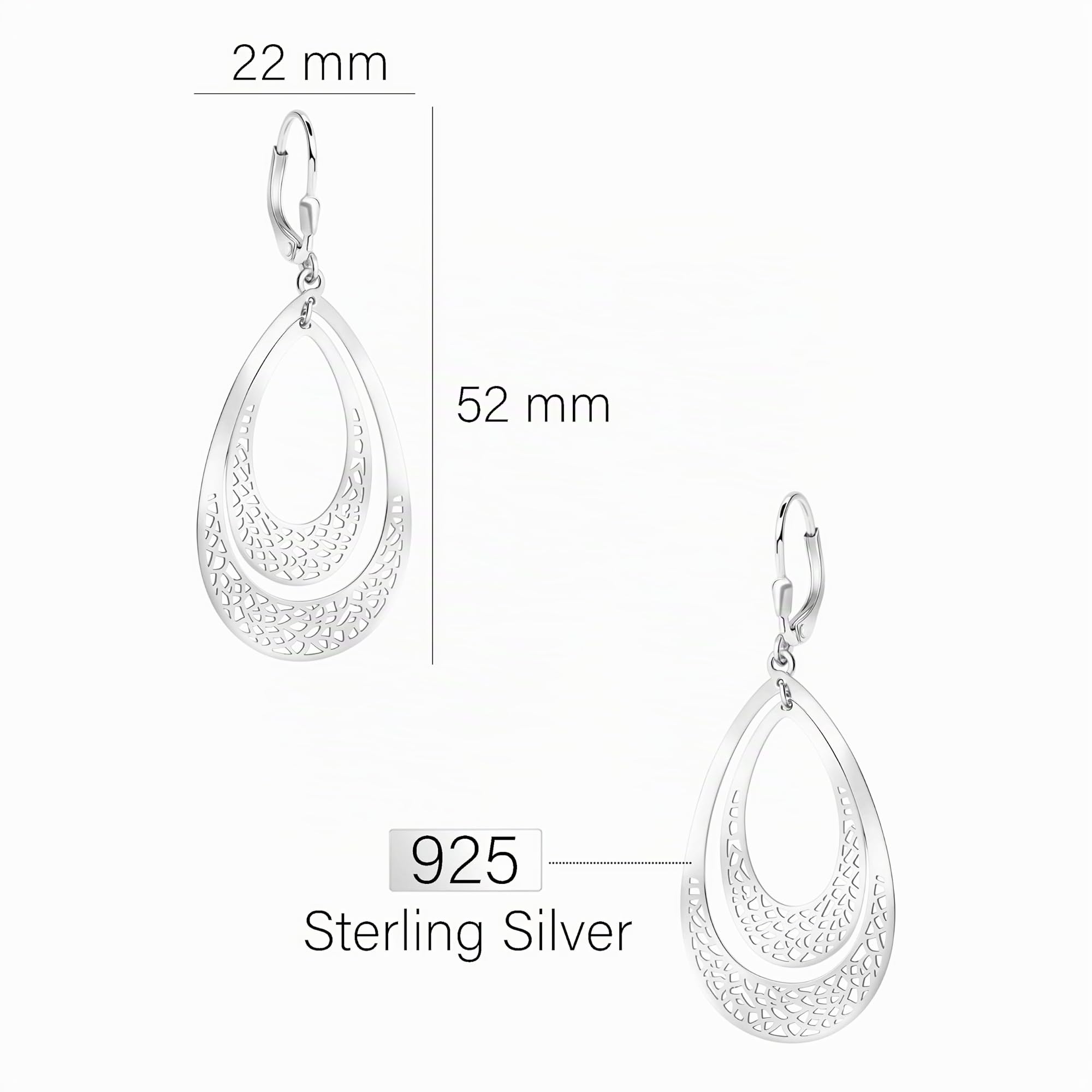 SOFIA MILANI - Orecchini Donna Argento 925 - Orecchini Pendenti ad Ornamento