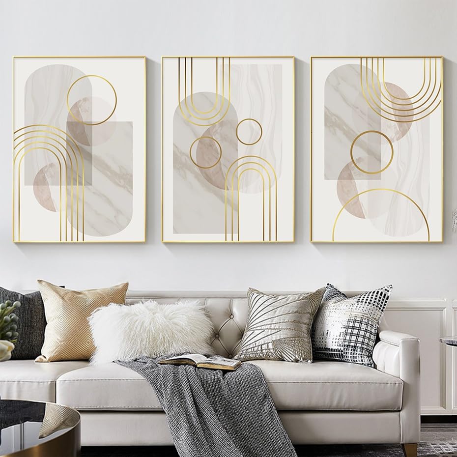 Cuadros abstractos geométricos en lienzo de 50x75cm para decoración moderna sin marco