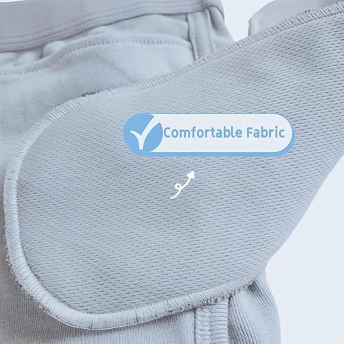 Miniatura 3 de WEEOATAR Pañales para adultos a prueba de agua, ropa interior para incontinencia, pañales de tela reutilizables para adultos, pañales elásticos,