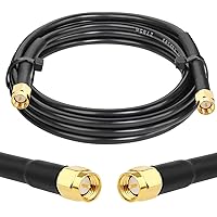 Vista 10 de Cable RG58 SMA - Extensión de cable SMA macho a macho de baja pérdida de 3 pies de 50 ohmios para aplicaciones de antena de radio 3G/4G/LTE/GPS/RF