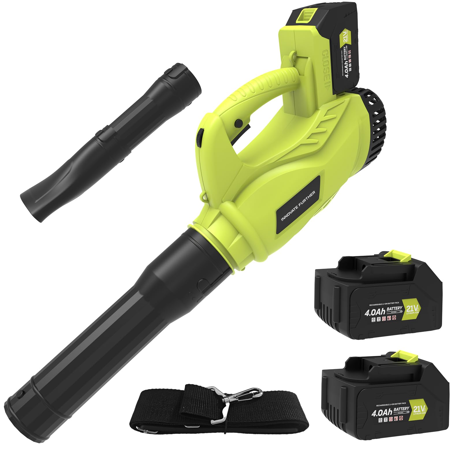 Photo 1 of wrydao Cordless Leaf Blower: 780 CFM, 6 Speeds, 2x 4.0Ah Batteries