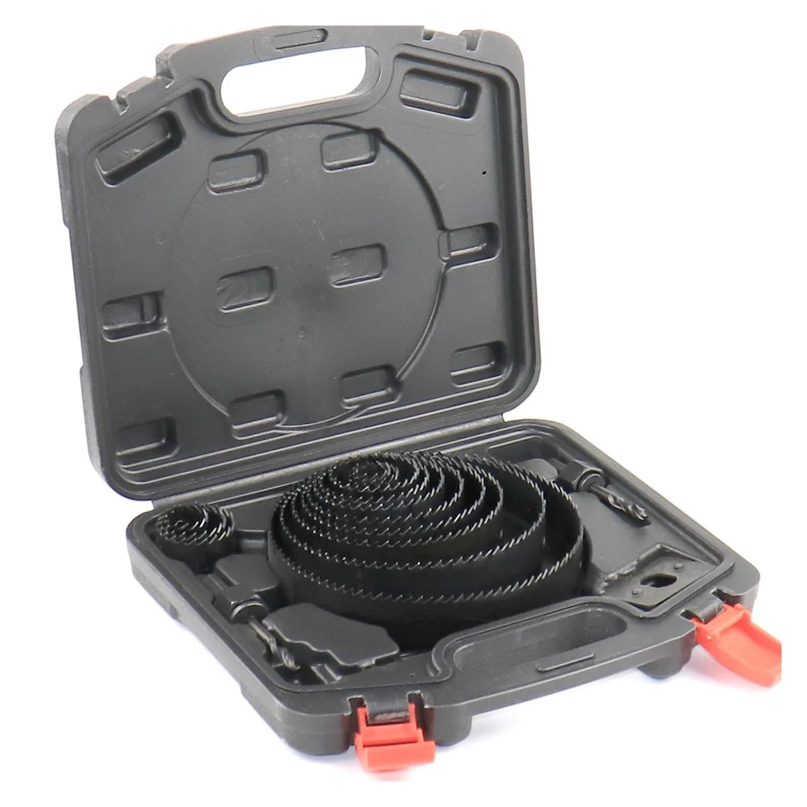 Juego De Sierras De Corona De 19 Piezas Con Mandriles De 19-152 Mm (3/4"-6") Y Llave Hexagonal. Incluye Estuche De Almacenamiento. Ideal For Madera Blanda Y Tableros De PVC.
