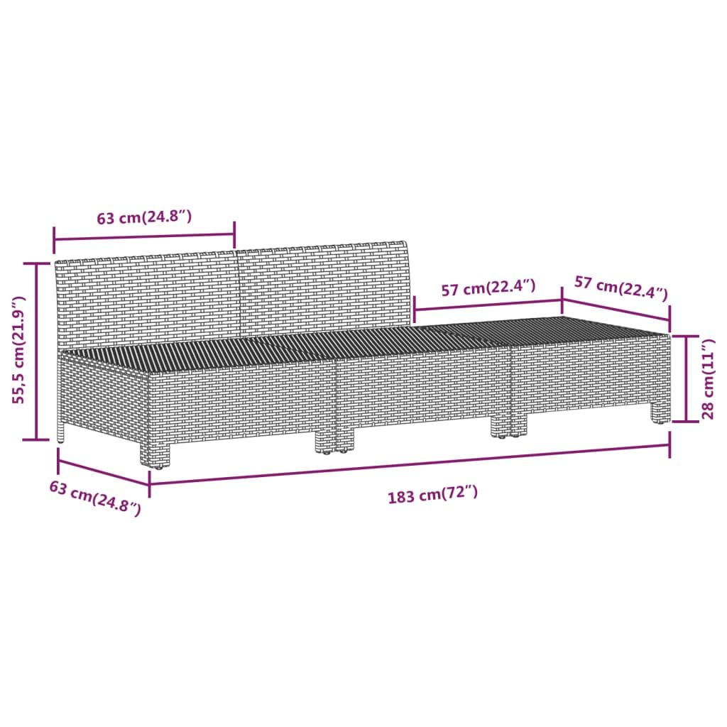 Set Divani da Giardino 6 pz con Cuscini in Polyrattan Grigio per Esterni Lounge Tavolo Sedia Relax Modulare Resistente per Terrazza Balcone Patio Veranda Arredo Outdoor