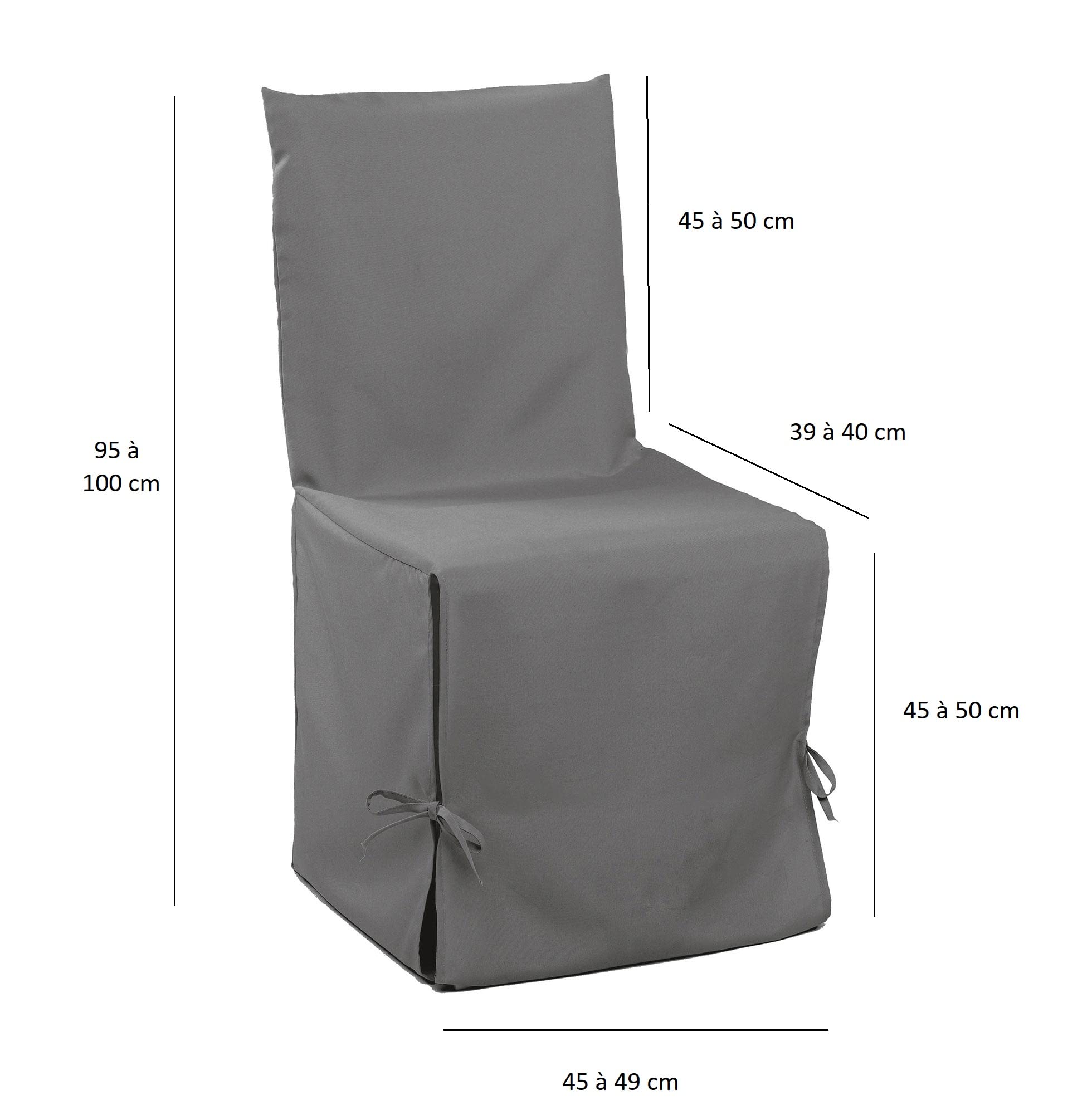Housse De Siège Extensible Pour Chaise - 50x50 Cm, Lavable, Protège Et Décore (noir, Argent, Or, Etc.)