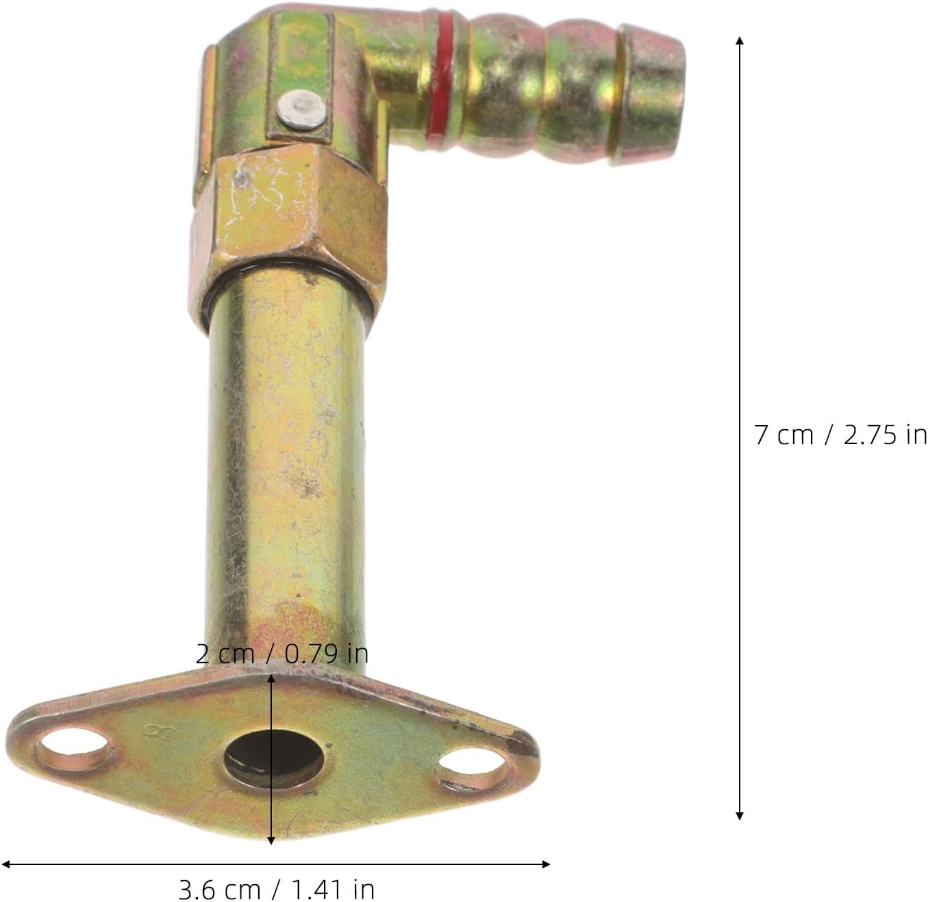 Ipetboom Gas Burner Inlet Fitting, Gas Pipe with Adapter for Cooktop