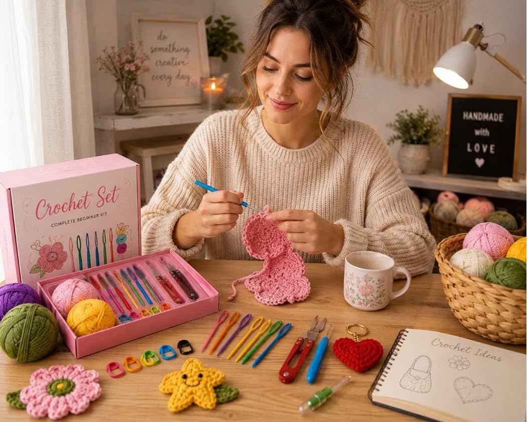 Crochet Starter Kit for Beginners - 30 Piece Set -4