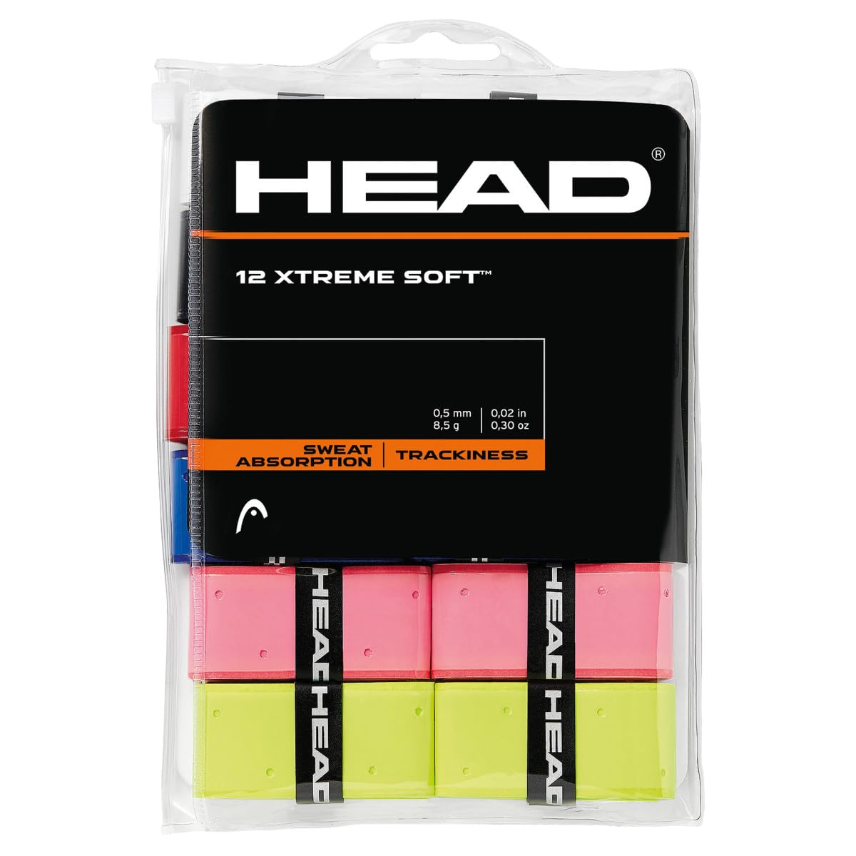 HEAD Xtremesoft 12 pack tennis grip, Mixed, standard size
