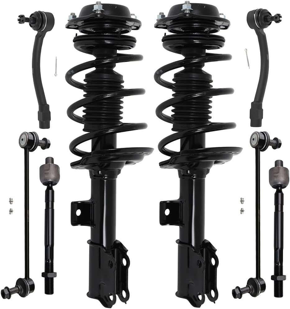 SCITOO Strut Shock for 2011-2016 for Hyundai Elantra Front Complete Struts Assembly Stabilizer Bar Link Kit Tie Rod End - 8pcs