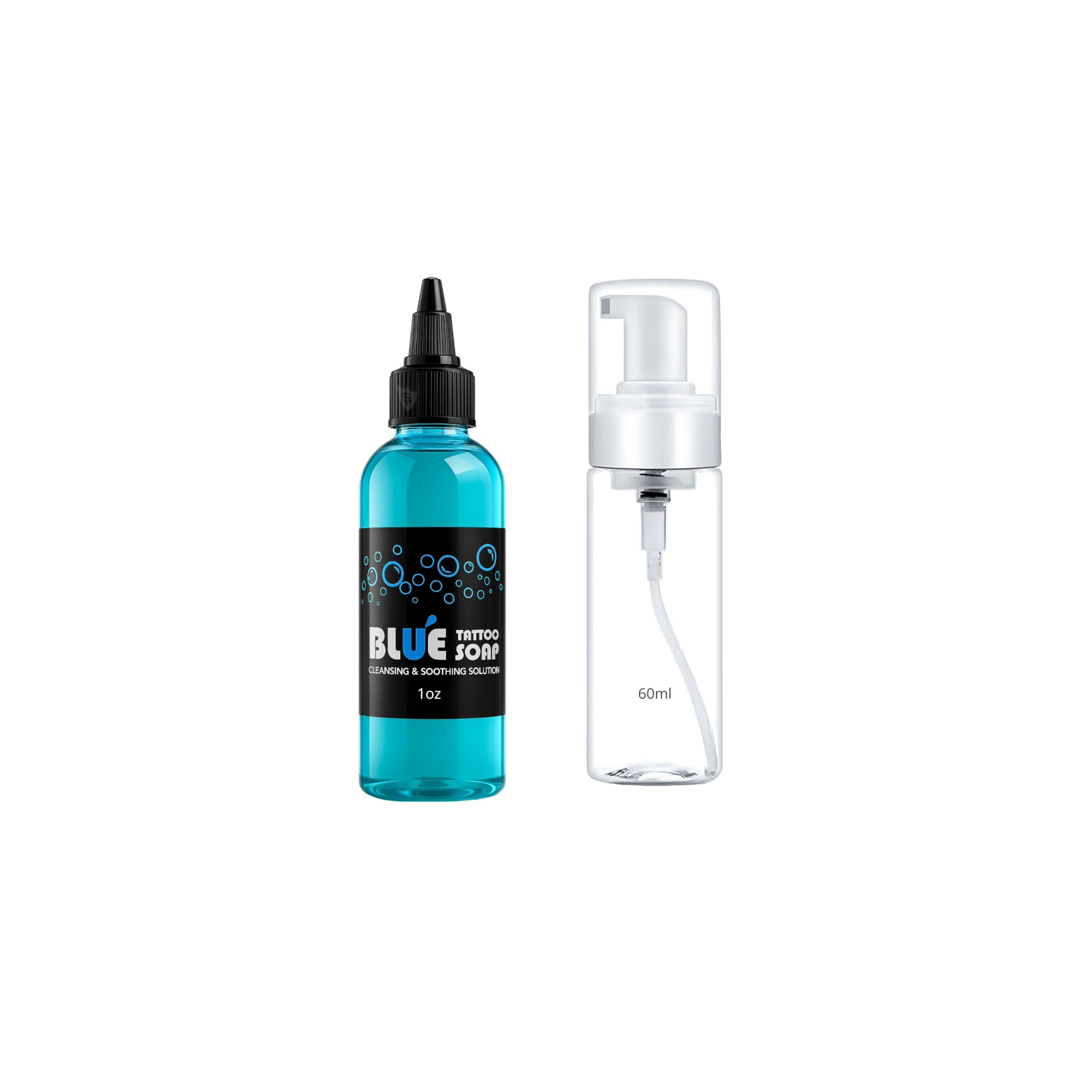 Blue Tattoo Soap 1oz with Foaming Bottle (60ml) – Professional Cleaning & Soothing Solution for Tattoos and Piercings-image-7