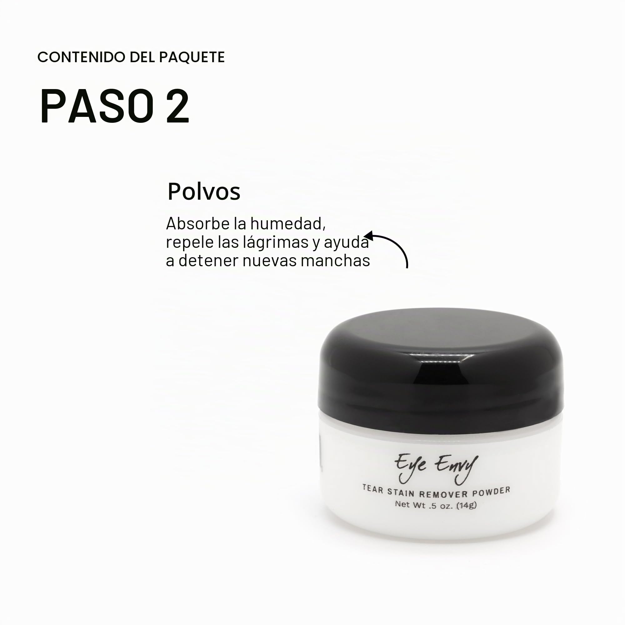 Eye Envy Kit quitamanchas de lágrimas de perrode Inicio | Esenciales para Manchas de lágrimasen un Kit en un Sistema de 2 Pasos | Dura 30-45 días | Solución 2 FL.oz