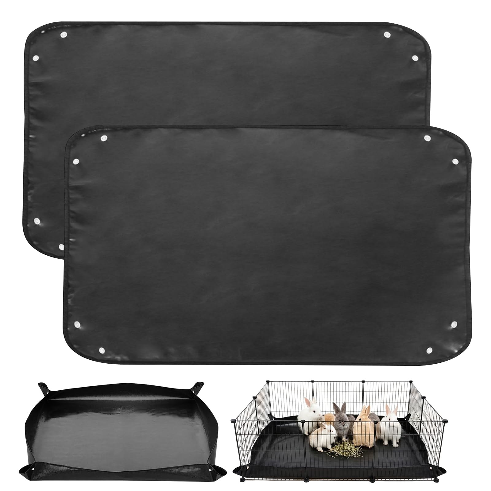 Pack of 2 Reusable Waterproof Pet Playpen Mat 150 cm x 100 cm