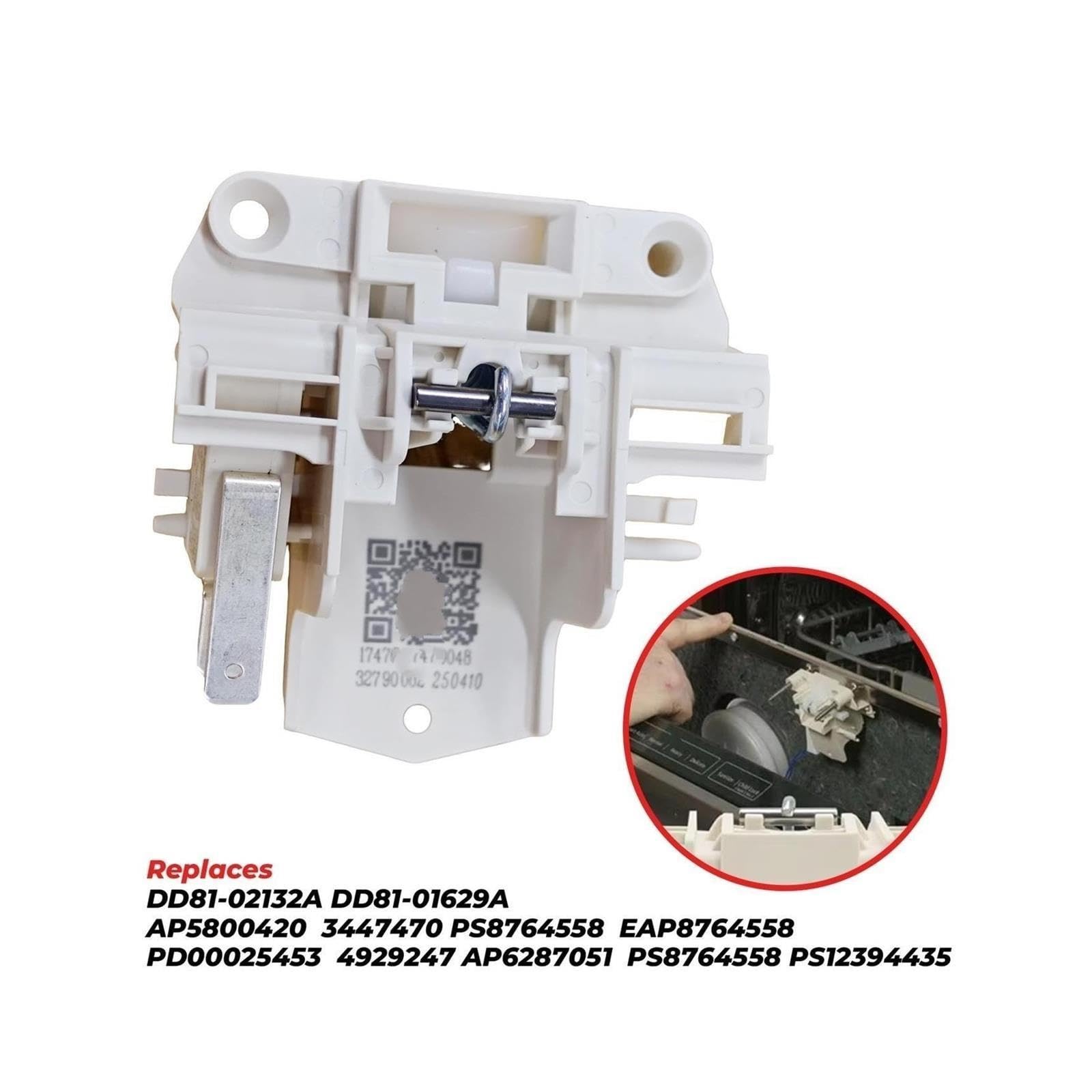Blocco Porta Lavastoviglie 17476000000048, Compatibile Con Midea MDT24H2AST