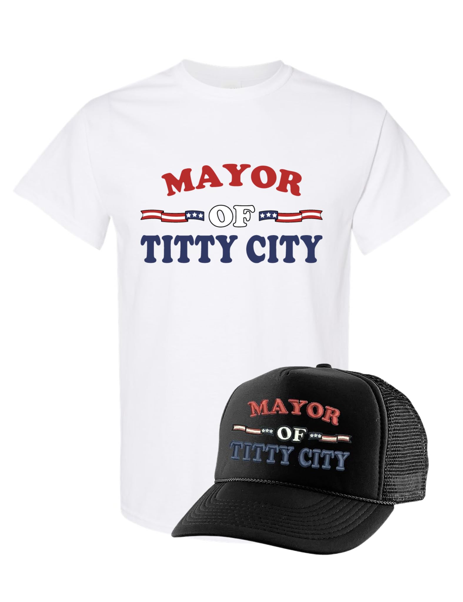 Trucker Hat Mayor of Titty City Funny Snapback Cap