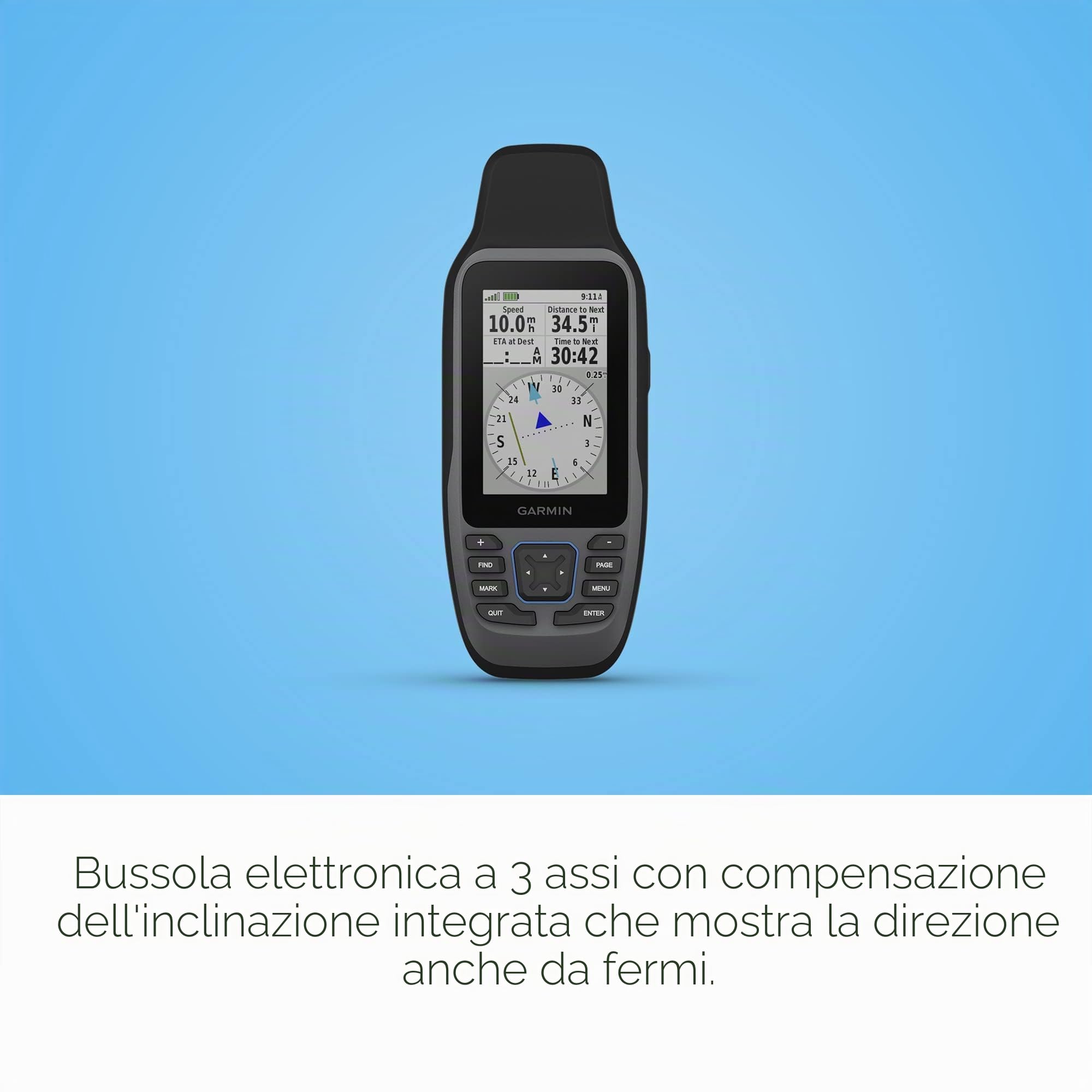 Garmin GPSMAP 79sc, GPS marino palmare precaricato con BlueChart g3 costieri cartografici, design robusto e galleggia in acqua