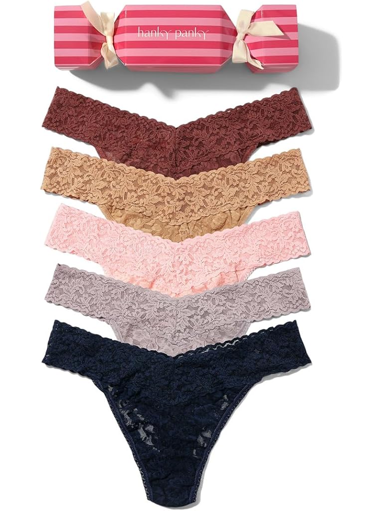 Multi Hanky Panky 5-Pack Signature Lace Original Rise Thong