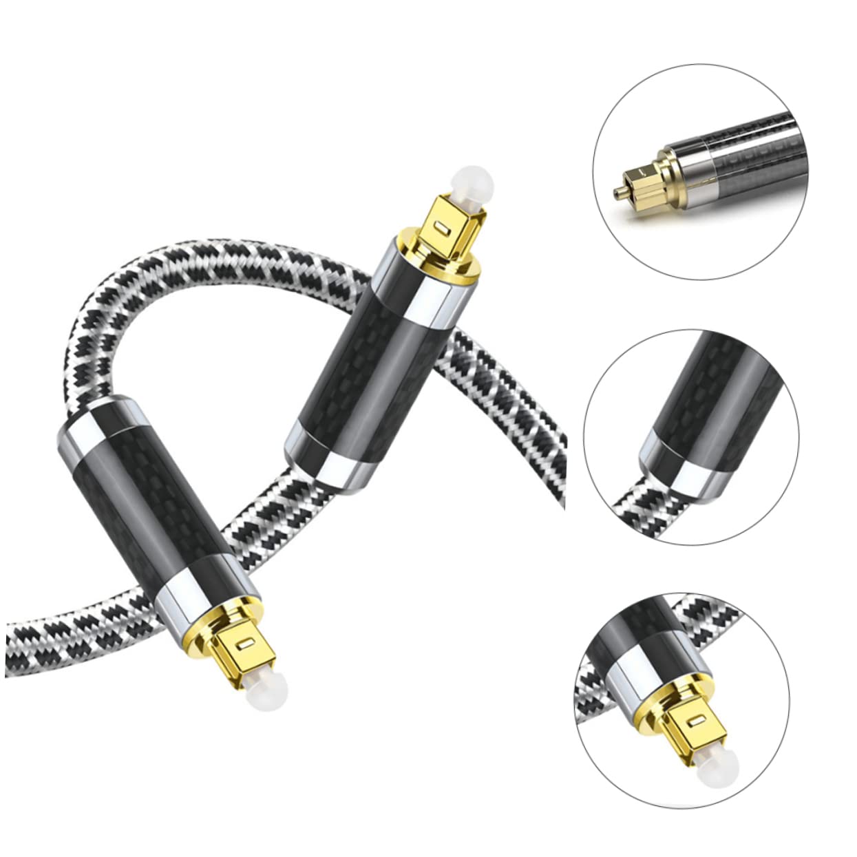 UPKOCH Cavo Audio Ottico da Metri Cavo Audio Digitale Maschio-maschio Trasmissione senza Interferenze Connettori Placcati in Oro Uso per Tv