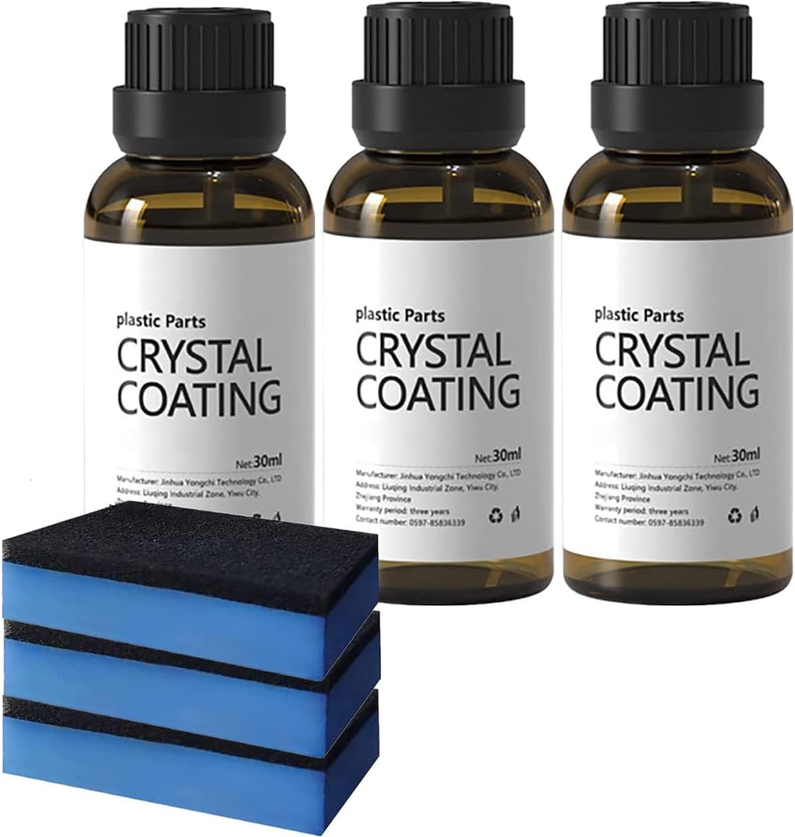 3Pack Plastic Parts Crystal Coating, Crystal Coating for Car, Car