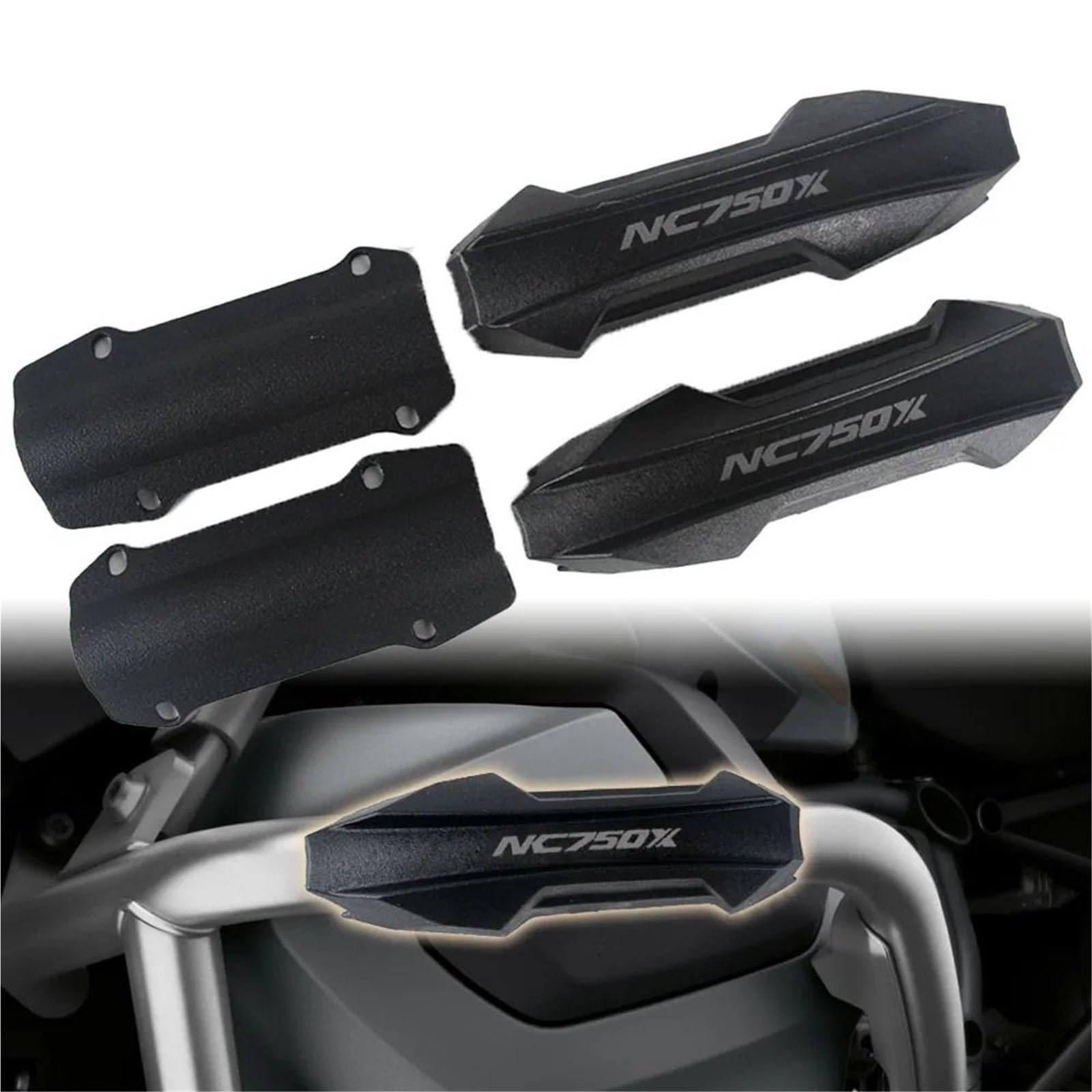 Protector De Parachoques Barra Choque para Motor Motocicleta, 25MM, para Honda NC750X 2014-2025(Black NC750X)