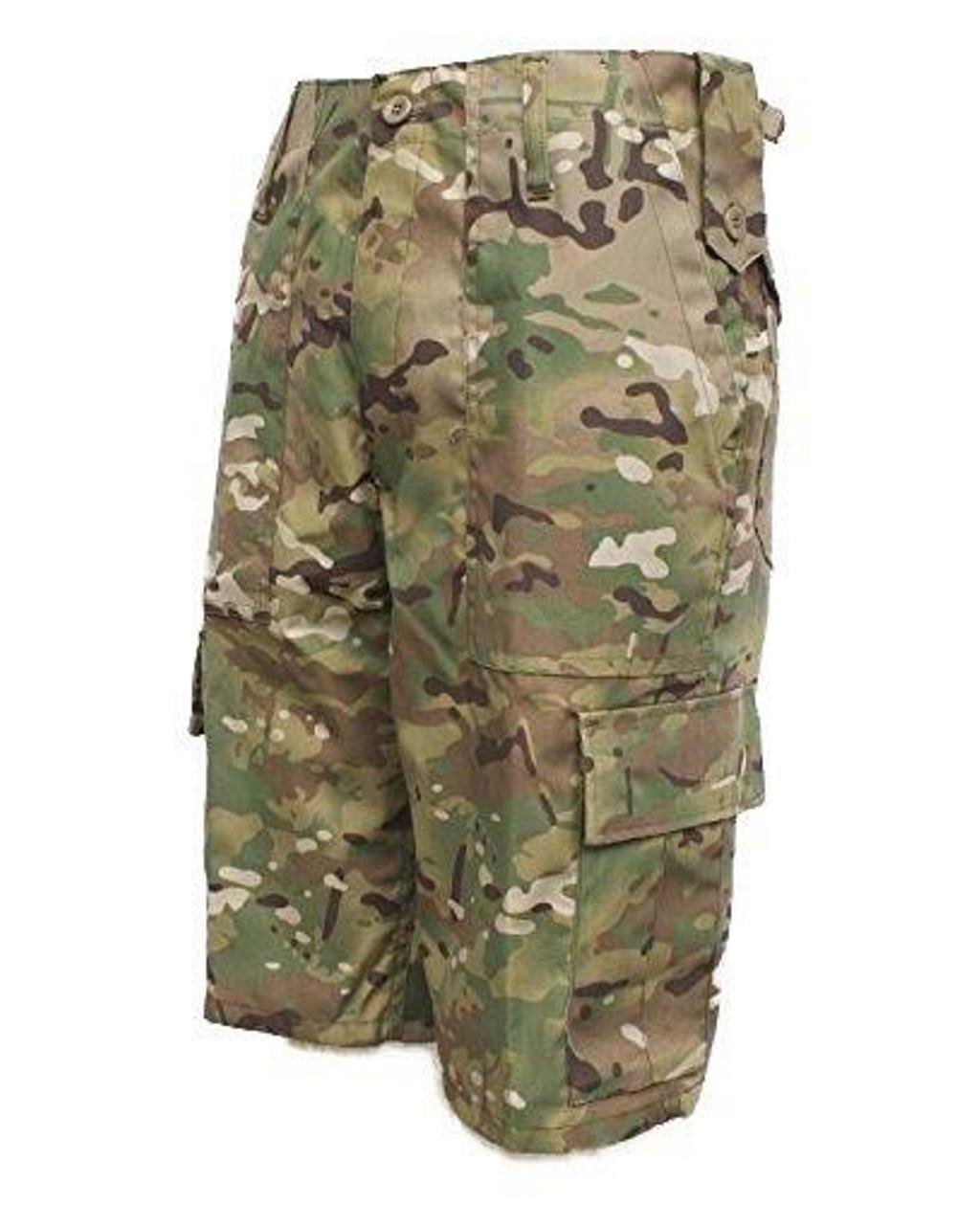 Multi Terrain 6 Pocket Camouflage Combat Cargo Shorts (36", )